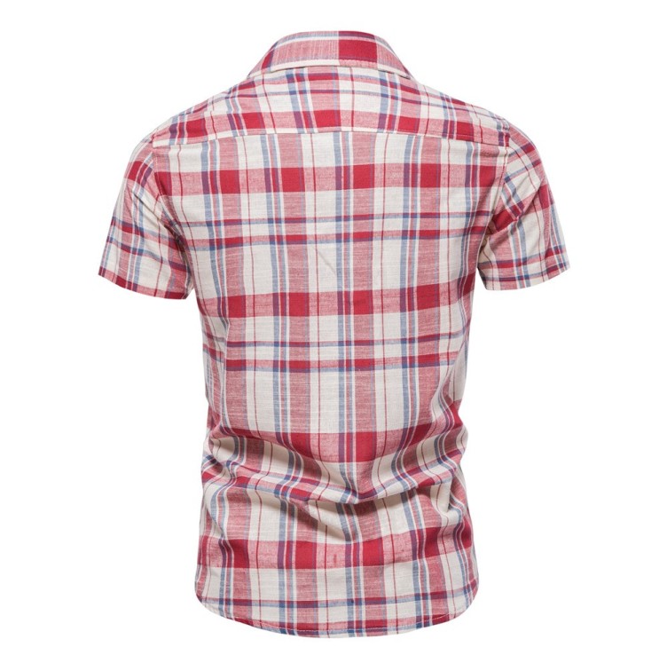 Plaid casual trendy fashion shirt