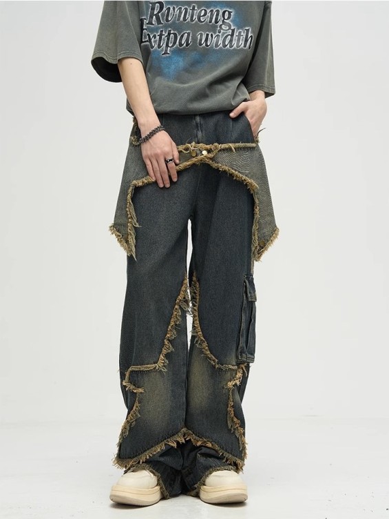 Tie dye gradient trend jeans