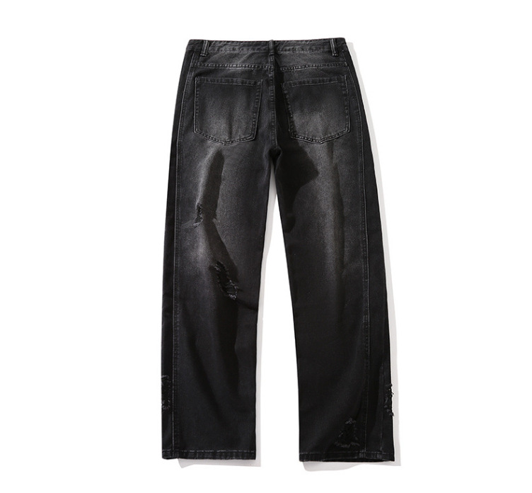 Hiphop ripped straight trend jeans