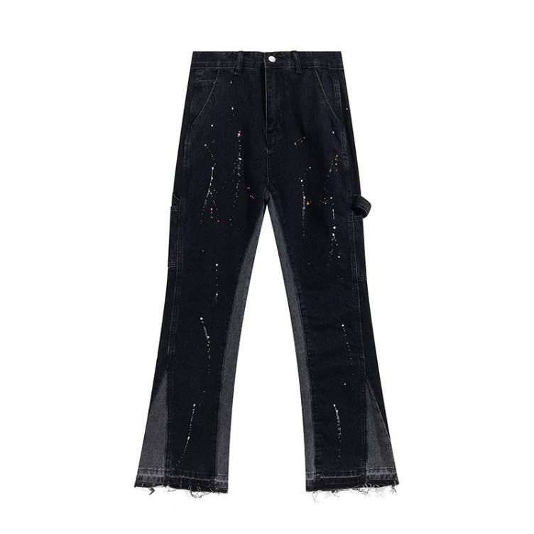 Splash dots embellished with trendy jeans