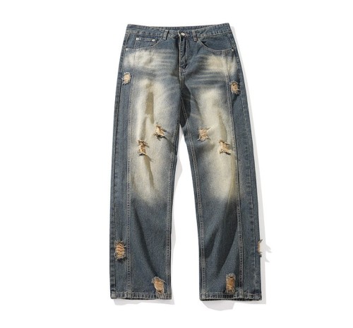 Hiphop ripped straight trend jeans