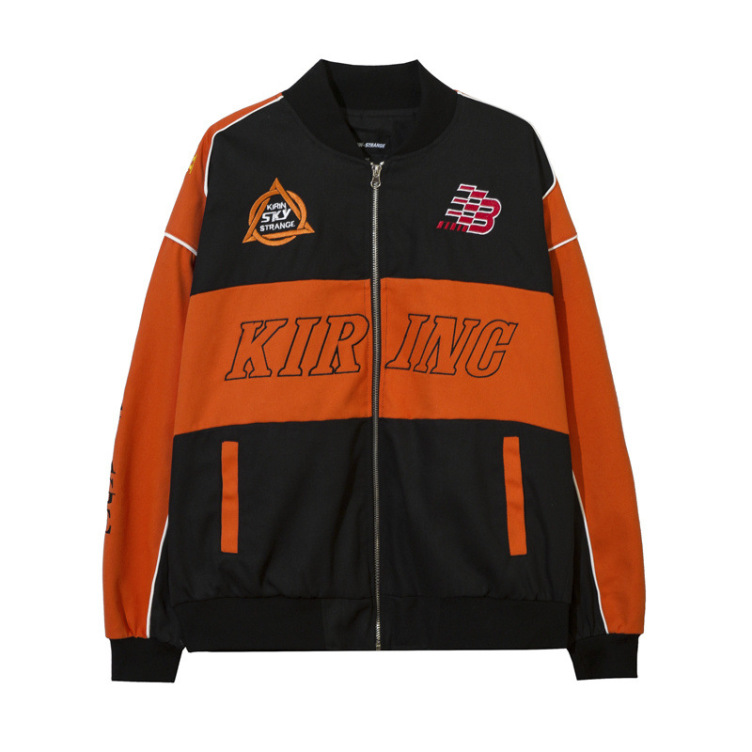 Vintage embroidered racing motorcycle jacket
