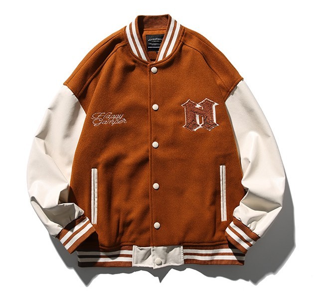 Spliced bomber loose casual trendy jacket