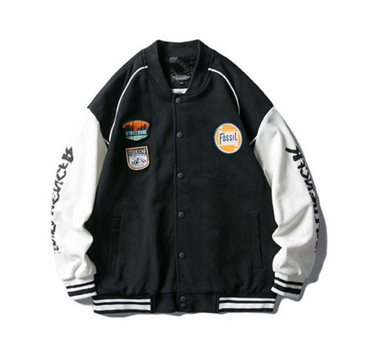 Baseball cardigan letter embroidered trendy jacket