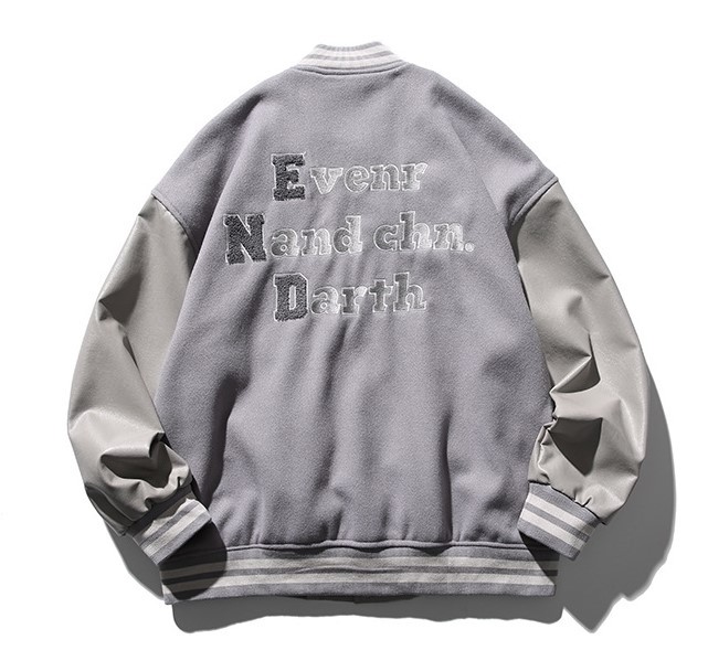 Spliced bomber loose casual trendy jacket