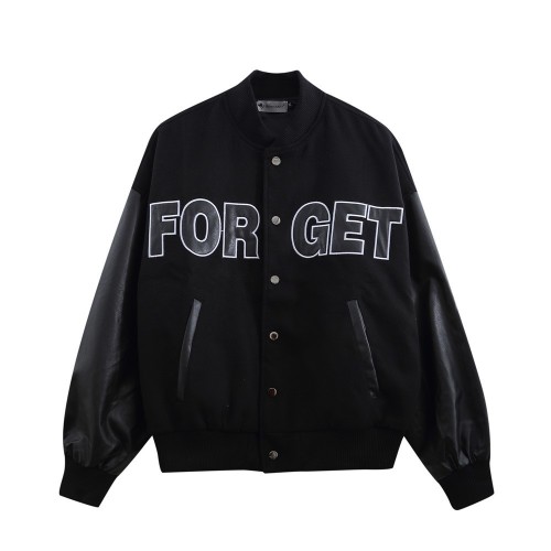 Letter embroidered trendy jacket