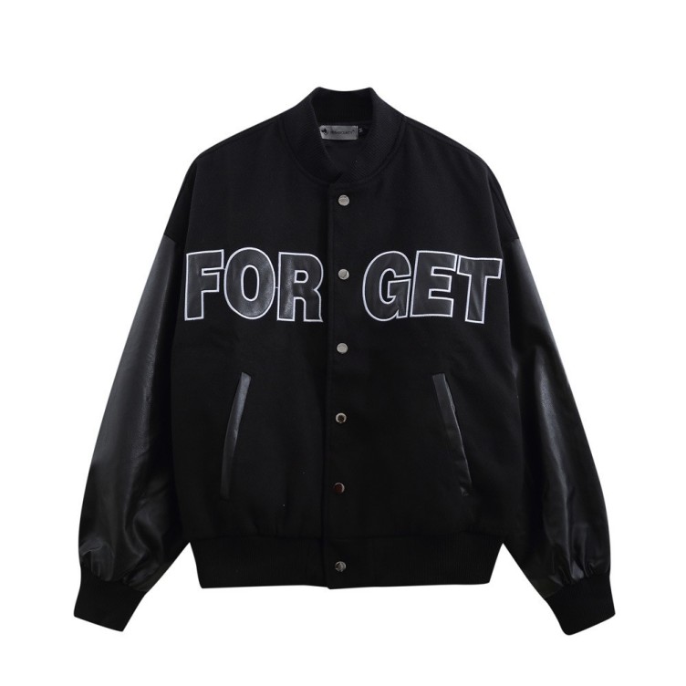 Letter embroidered trendy jacket