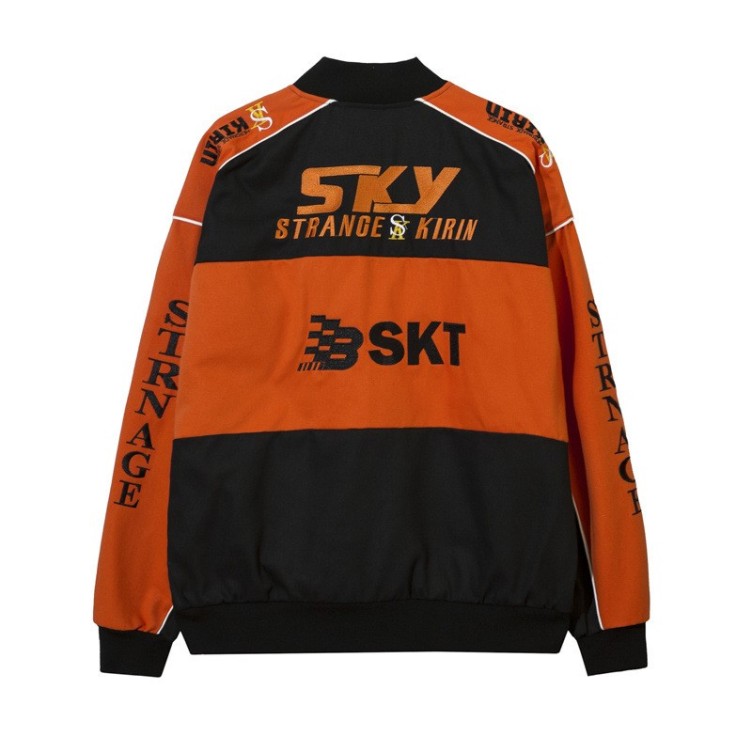Vintage embroidered racing motorcycle jacket