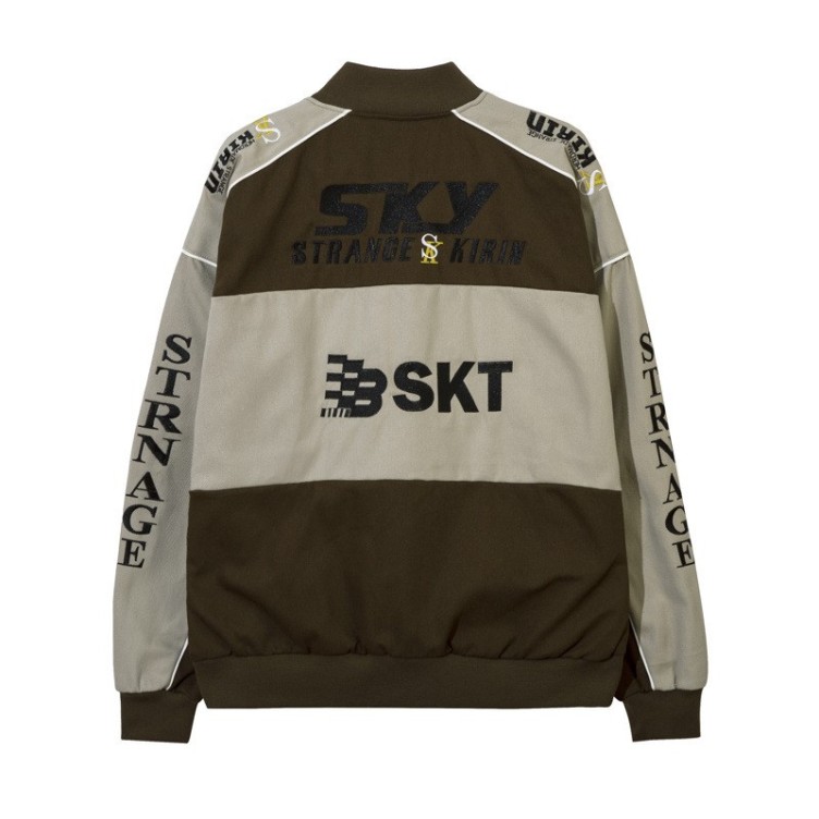Vintage embroidered racing motorcycle jacket