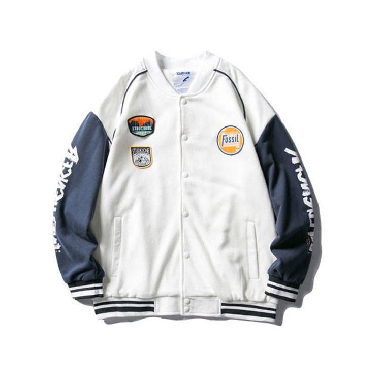Baseball cardigan letter embroidered trendy jacket
