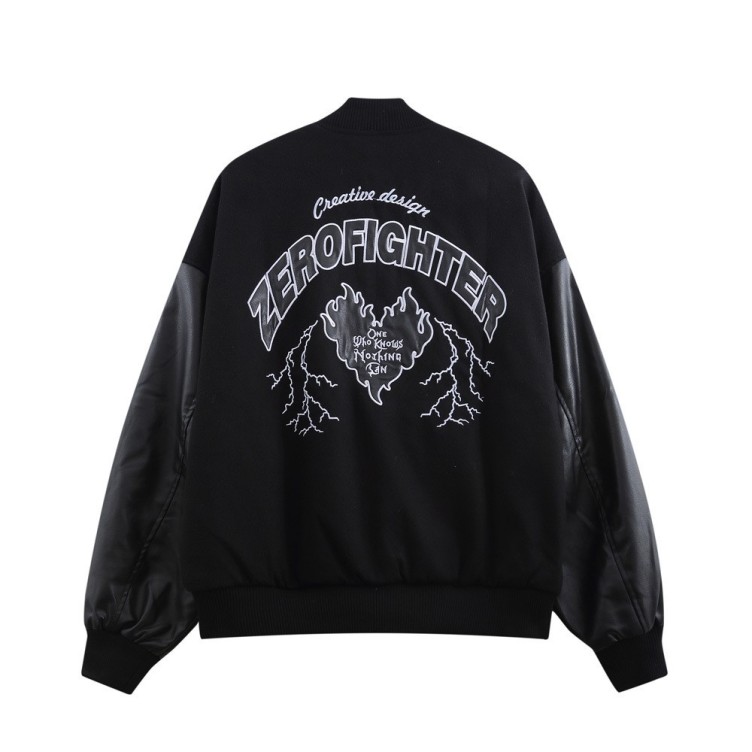 Letter embroidered trendy jacket
