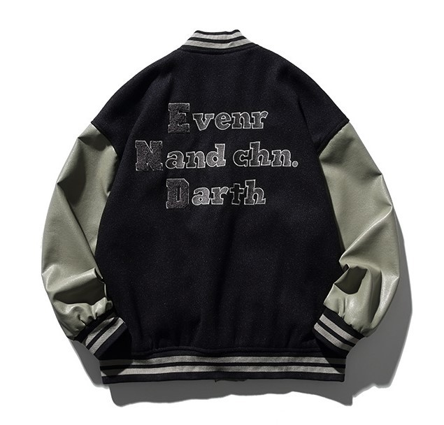 Spliced bomber loose casual trendy jacket