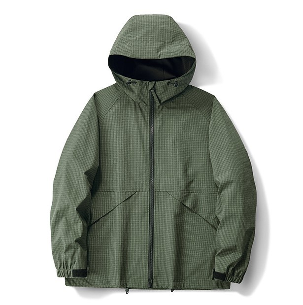 Minimalist plaid hooded casual trendy jacket