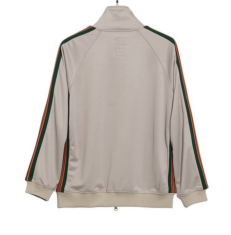 Butterfly embroidered striped patchwork trendy jacket