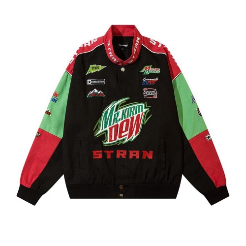 Hiphop versatile racing suit stand collar jacket