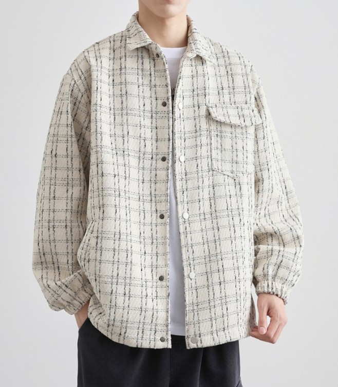Lapel loose fitting casual fashion trend jacket