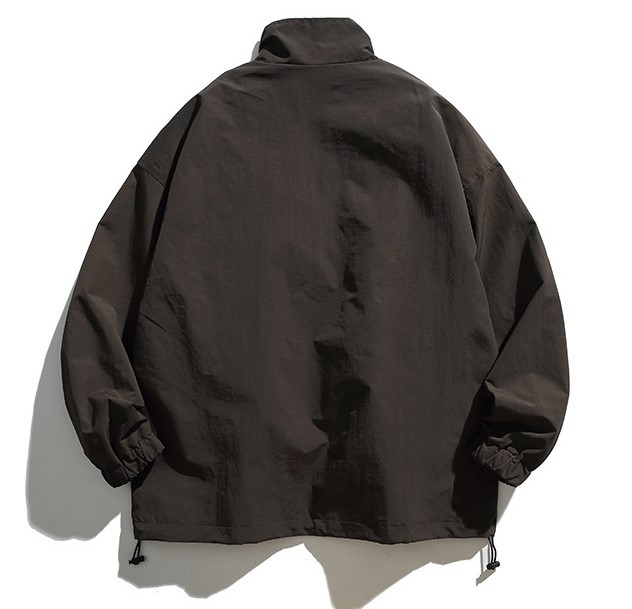 Standing collar casual trend loose fitting jacket
