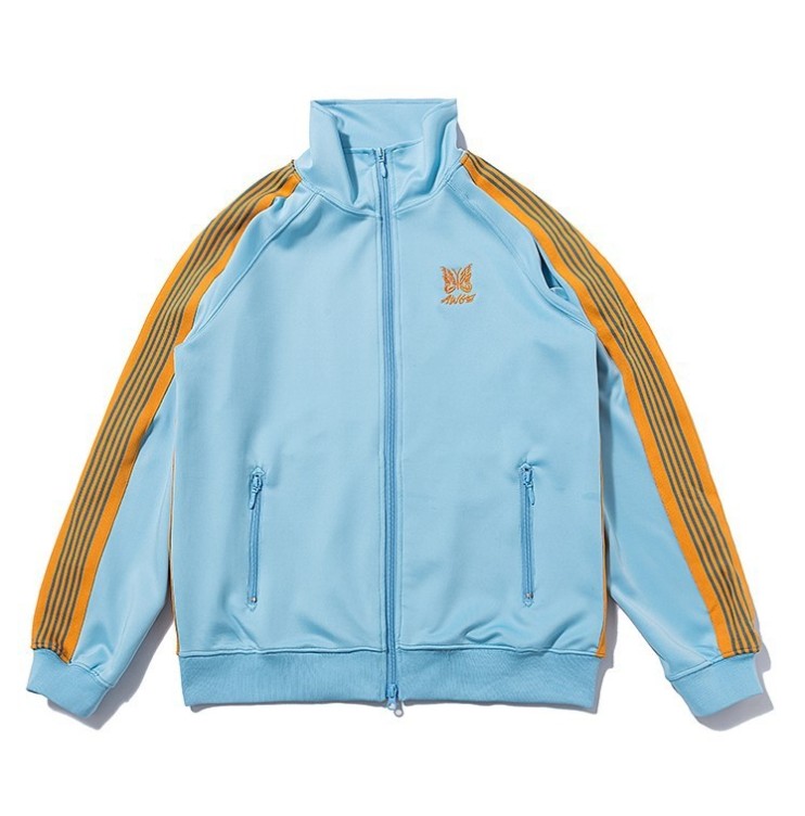 Butterfly embroidered striped patchwork trendy jacket