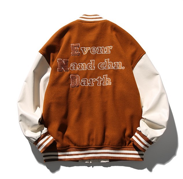 Spliced bomber loose casual trendy jacket