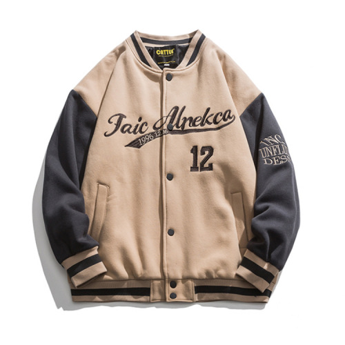 Baseball cardigan letter embroidered trendy jacket