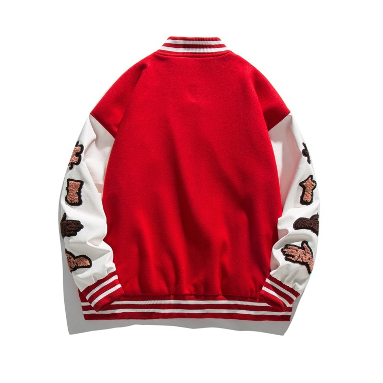 Loose casual hip-hop trend baseball collar jacket