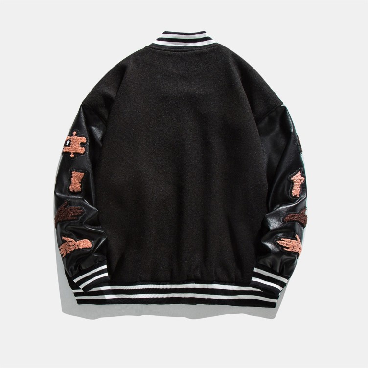 Loose casual hip-hop trend baseball collar jacket