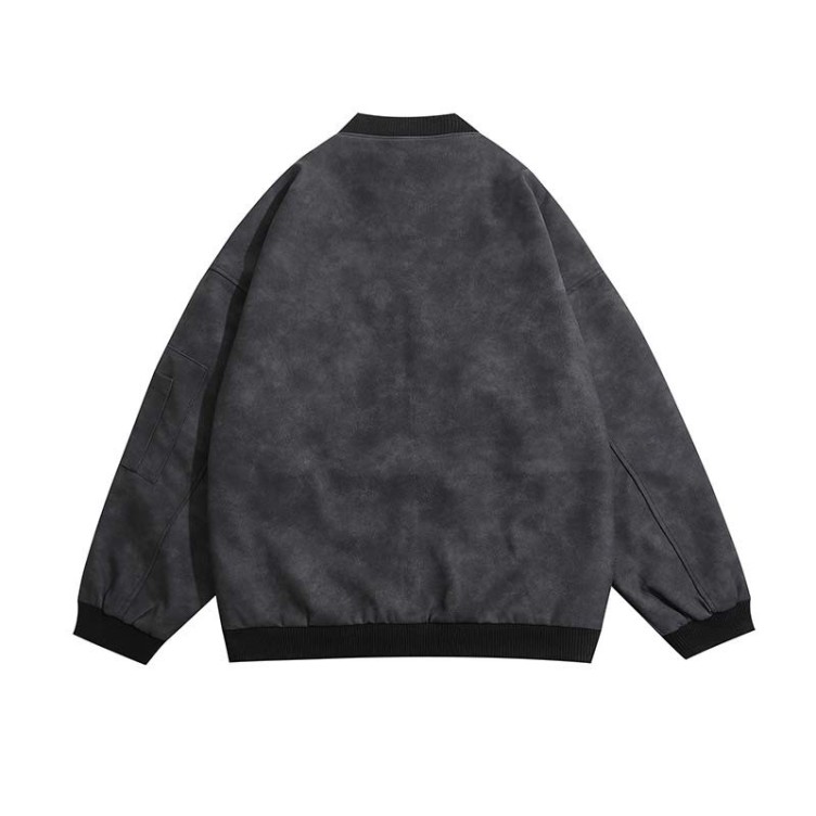 Star letter embroidered cardigan loose jacket