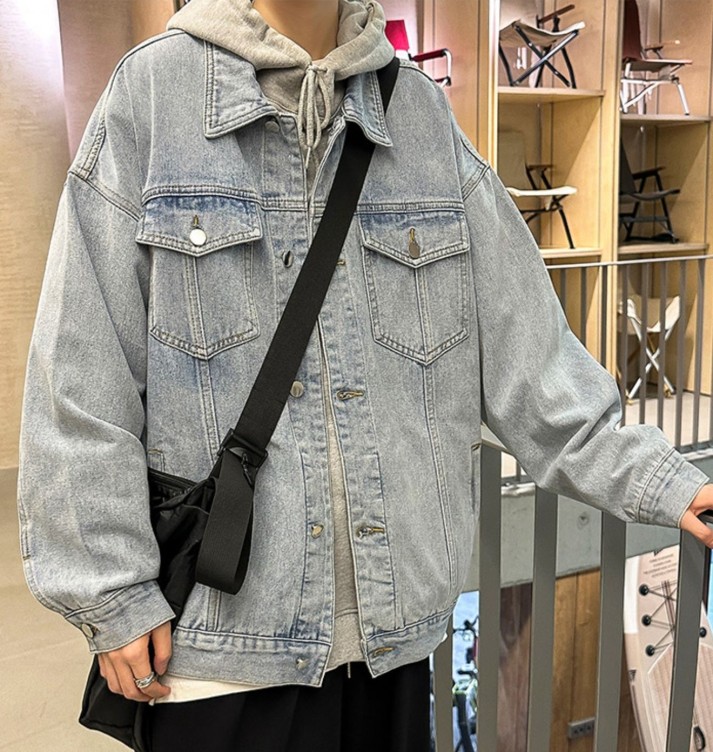 Hiphop Workwear Trendy Denim Jacket