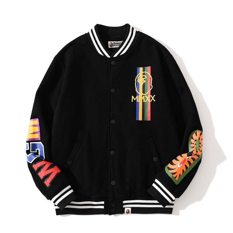 Casual baseball jersey trend denim jacket