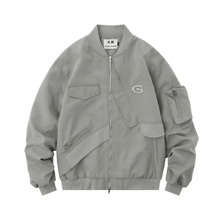 Minimalist stand collar trendy jacket