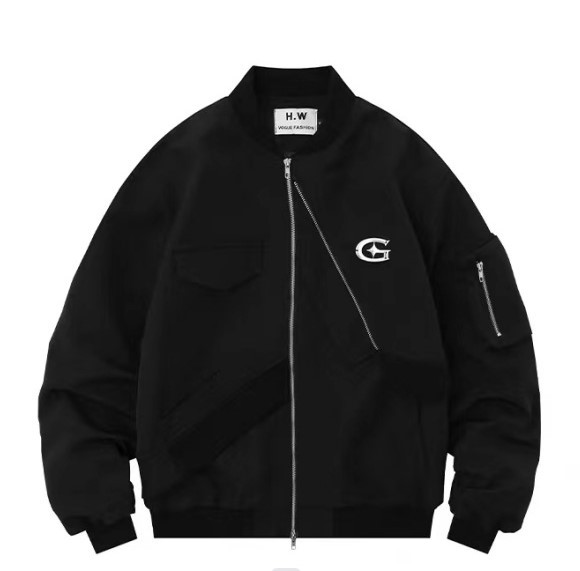 Minimalist stand collar trendy jacket