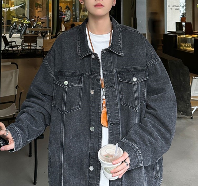 Hiphop Workwear Trendy Denim Jacket