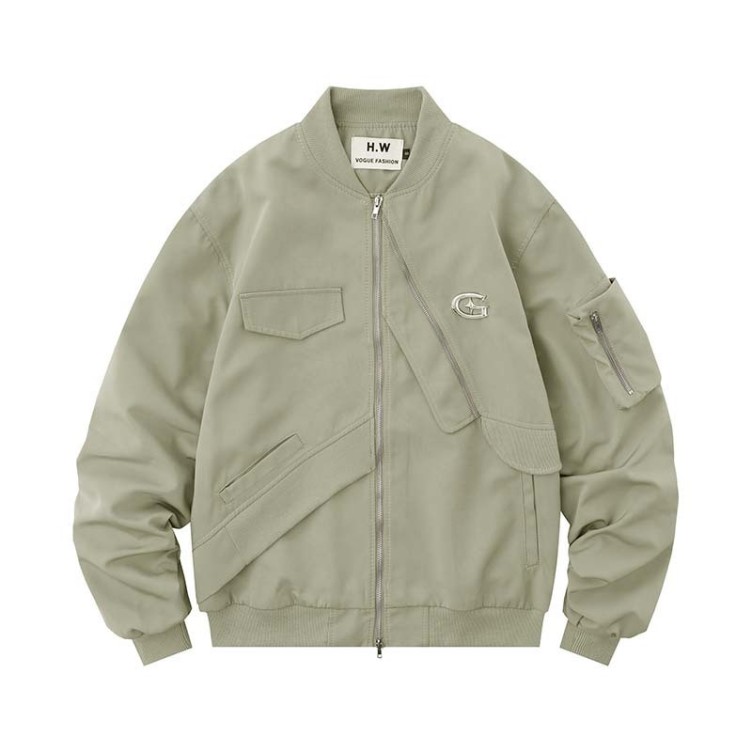 Minimalist stand collar trendy jacket