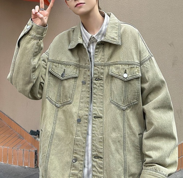 Hiphop Workwear Trendy Denim Jacket