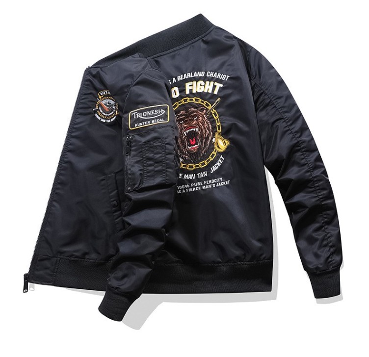 Trendy loose fitting leather motorcycle jacket