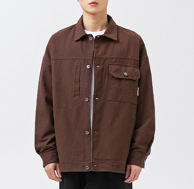 Japanese cotton multi pocket lapel casual trendy jacket