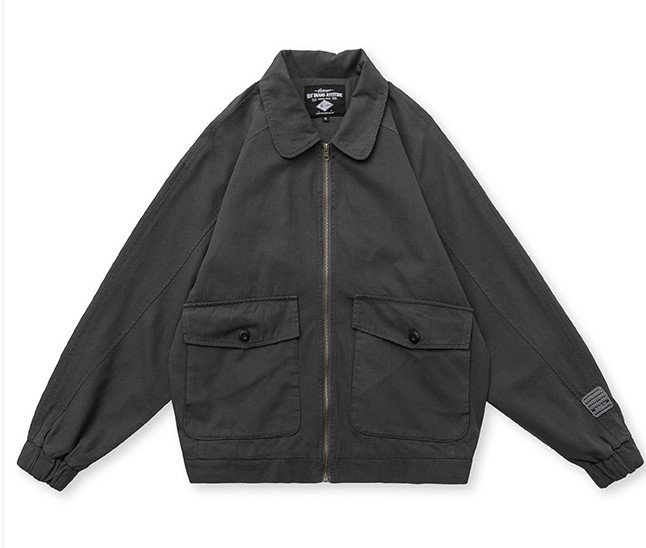 Casual loose fitting retro washed trendy jacket
