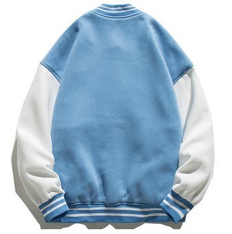 Casual color matching stand collar casual trend jacket