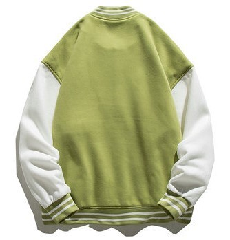 Casual color matching stand collar casual trend jacket