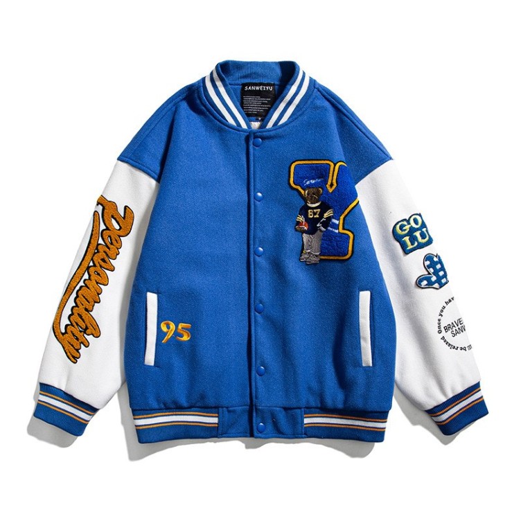 Baseball jacket jacket trendy woolen jacket
