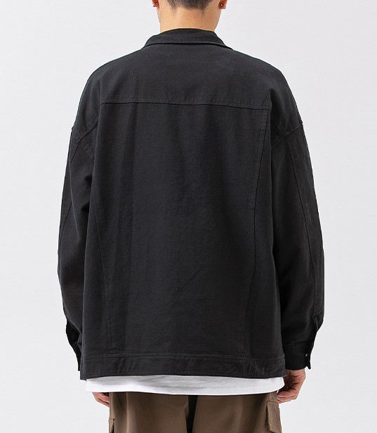 Japanese cotton multi pocket lapel casual trendy jacket