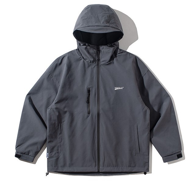 Hooded vintage casual loose fitting trendy jacket