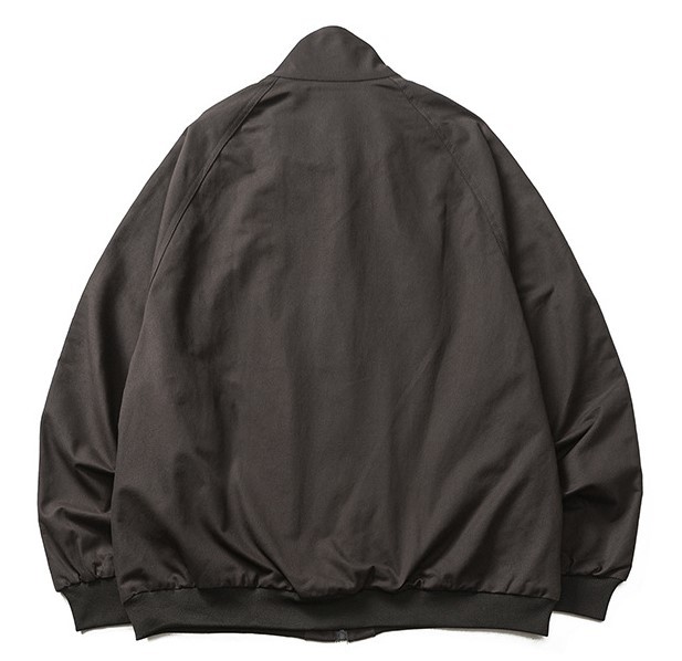Solid standing neck loose casual trend jacket