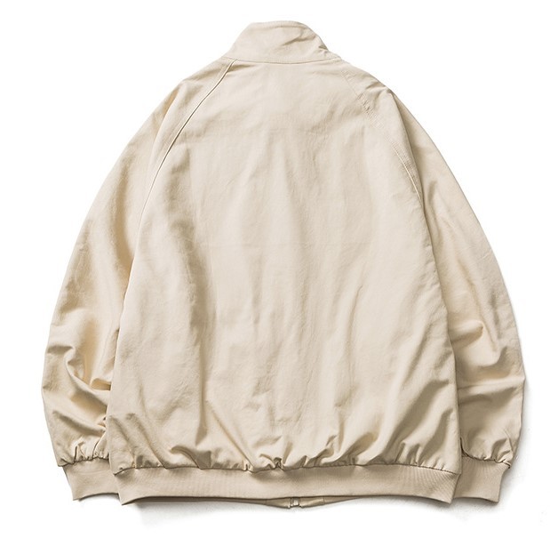 Solid standing neck loose casual trend jacket