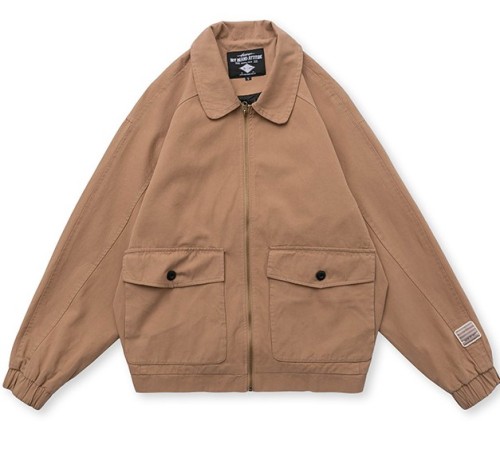 Casual loose fitting retro washed trendy jacket