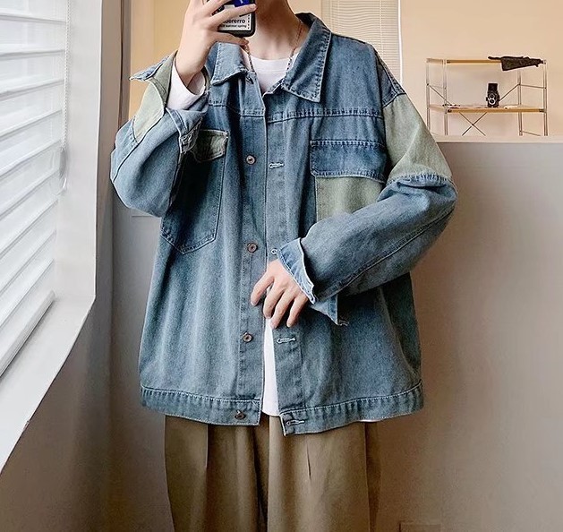 Printed casual versatile fashion trend hoodieCasual Versatile Workwear Splice Fashion Trendy Jacket