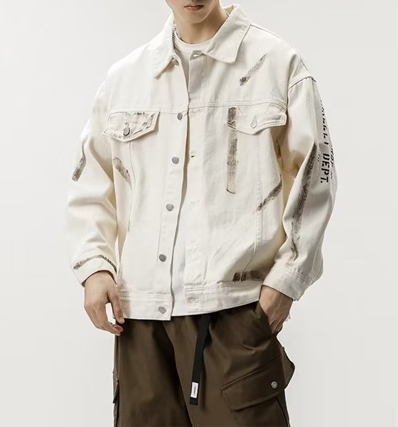 Versatile casual loose fitting trendy denim jacket