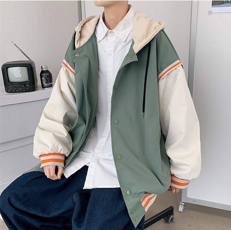 Casual sports versatile trend hooded jacket