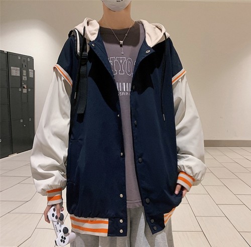 Casual sports versatile trend hooded jacket
