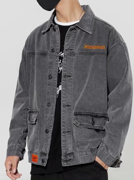 Loose lapel casual work trend denim jacket